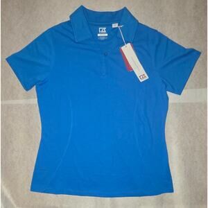 Cutter & Buck Women's Blue Short Sleeve Polo
